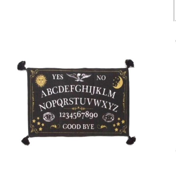 Large Marlo Lorenz Ouiji Board Scatter Rug with Tassels - Picture 1 of 1